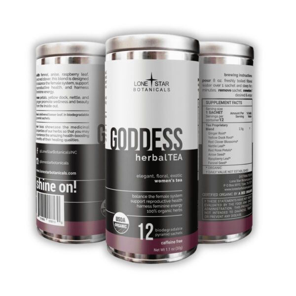 GODDESS (Women's Tea - 12 Sachets) - Lone Star Botanicals