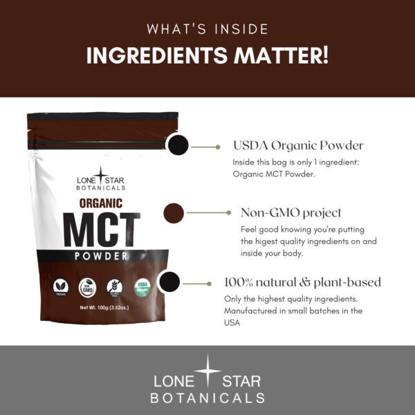 MCT Powder - 100g Bag - Image 3
