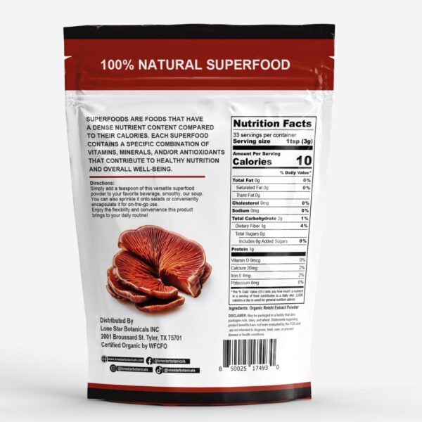 Reishi Mushroom Extract Powder - 100g - Image 2