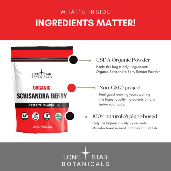 Schisandra Berry Extract Powder - 100g - Image 3