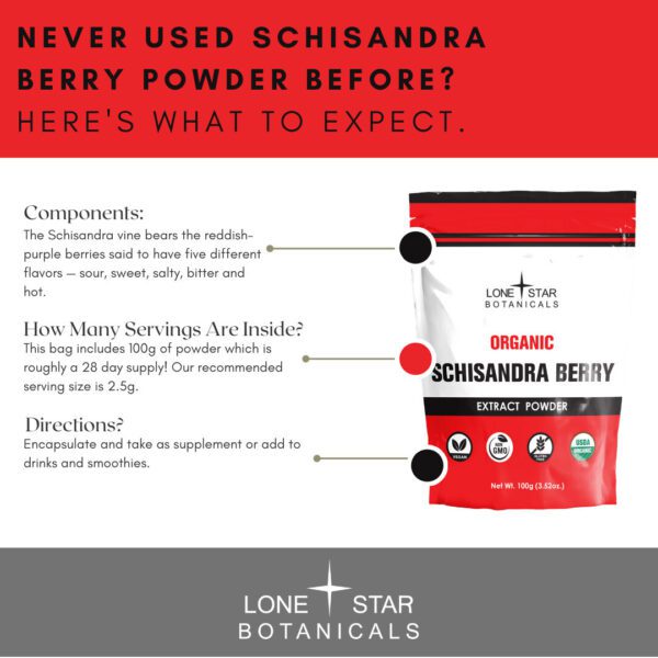 Schisandra Berry Extract Powder - 100g - Image 5