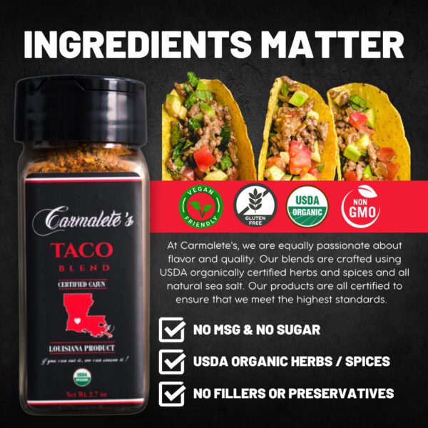 Carmalete's Taco Blend (Organic) - 3 oz. Jar - Image 3